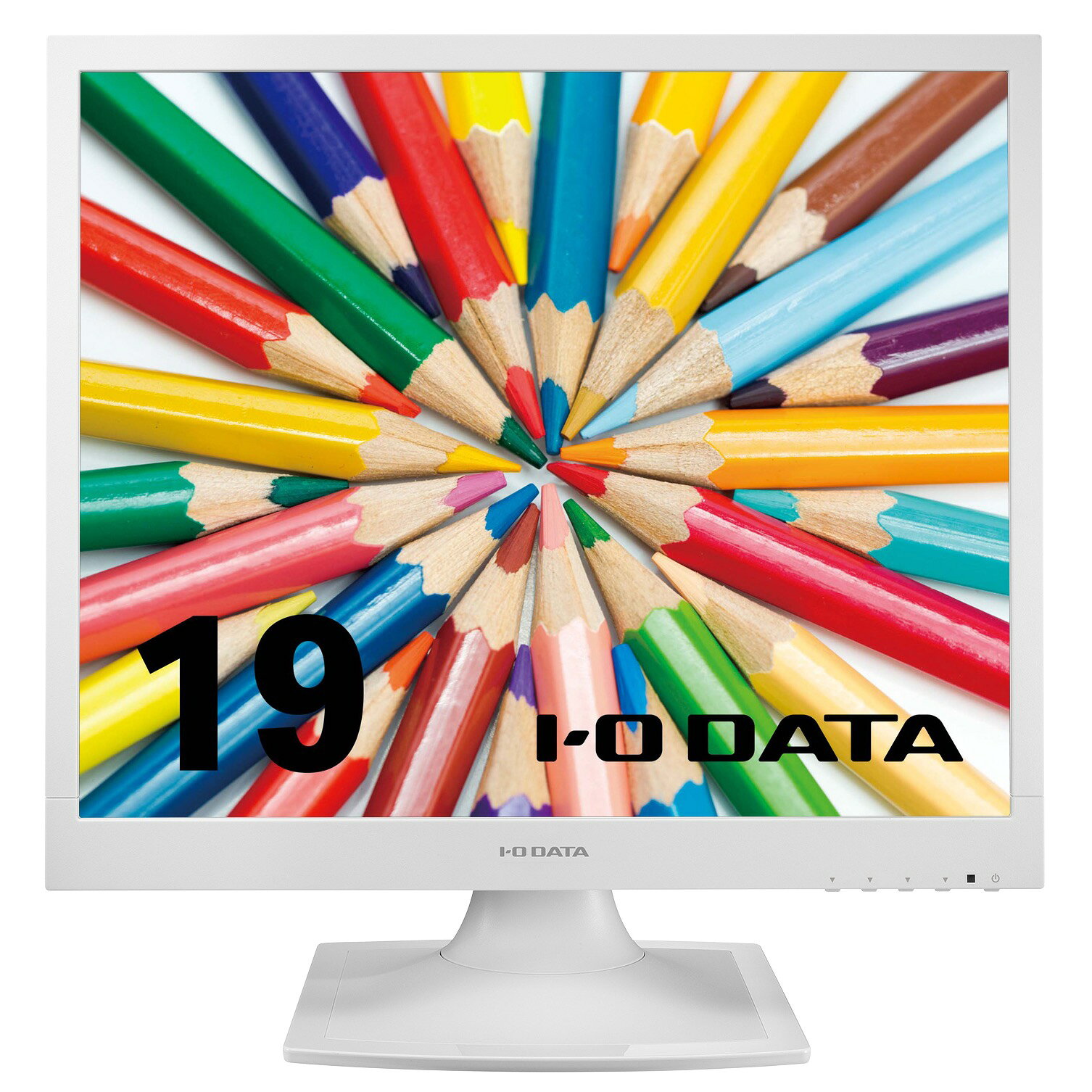 アイオーデータ EX-SAX191DW スクエア液晶ディスプレイ 19型/ 1280×1024/ アナログRGB×1、DVI-D×1/ ホワイト/ スピーカー：あり/ 広視野角パネル採用し、目に優しい機能搭載モデル