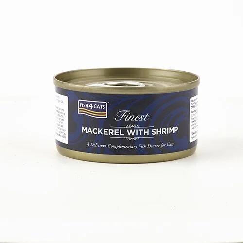 フィッシュ4キャット　サバ＆小エビ　70g ×10缶【Fish4Cat ウエット キャットフード　猫缶】 ○