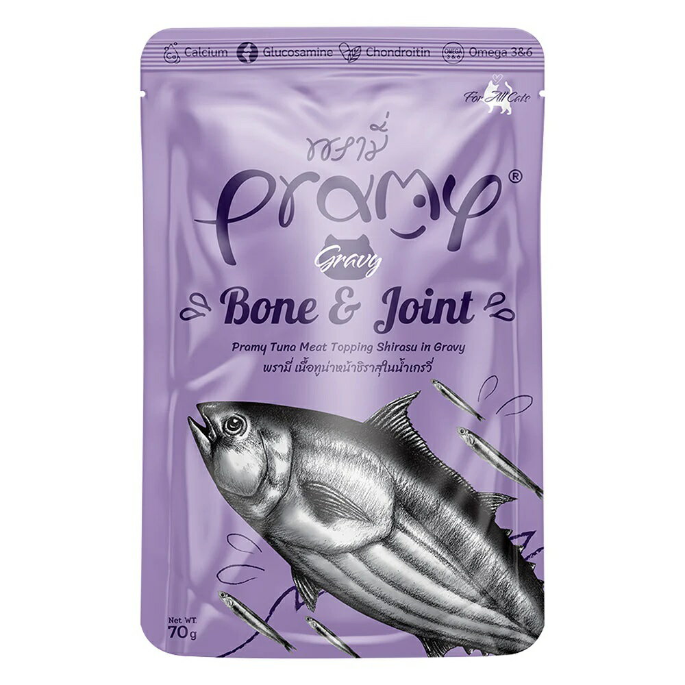楽天P＆LUXEプラミー ツナ・シラス グレイビー ボーン＆ジョイント 70g×12個入【NEW Item / 新商品 PRAMY Cat ウエット　キャットフード】 ○