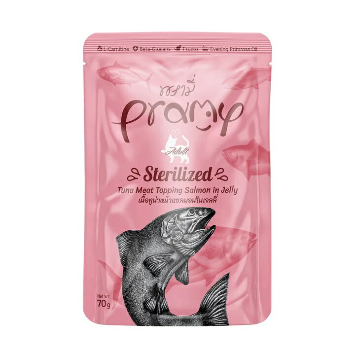 楽天P＆LUXEプラミー ツナ・サーモン ゼリー ステアライズド 70g×12個入 【New Item / 新商品 PRAMY Cat ウエット　キャットフード】 ○