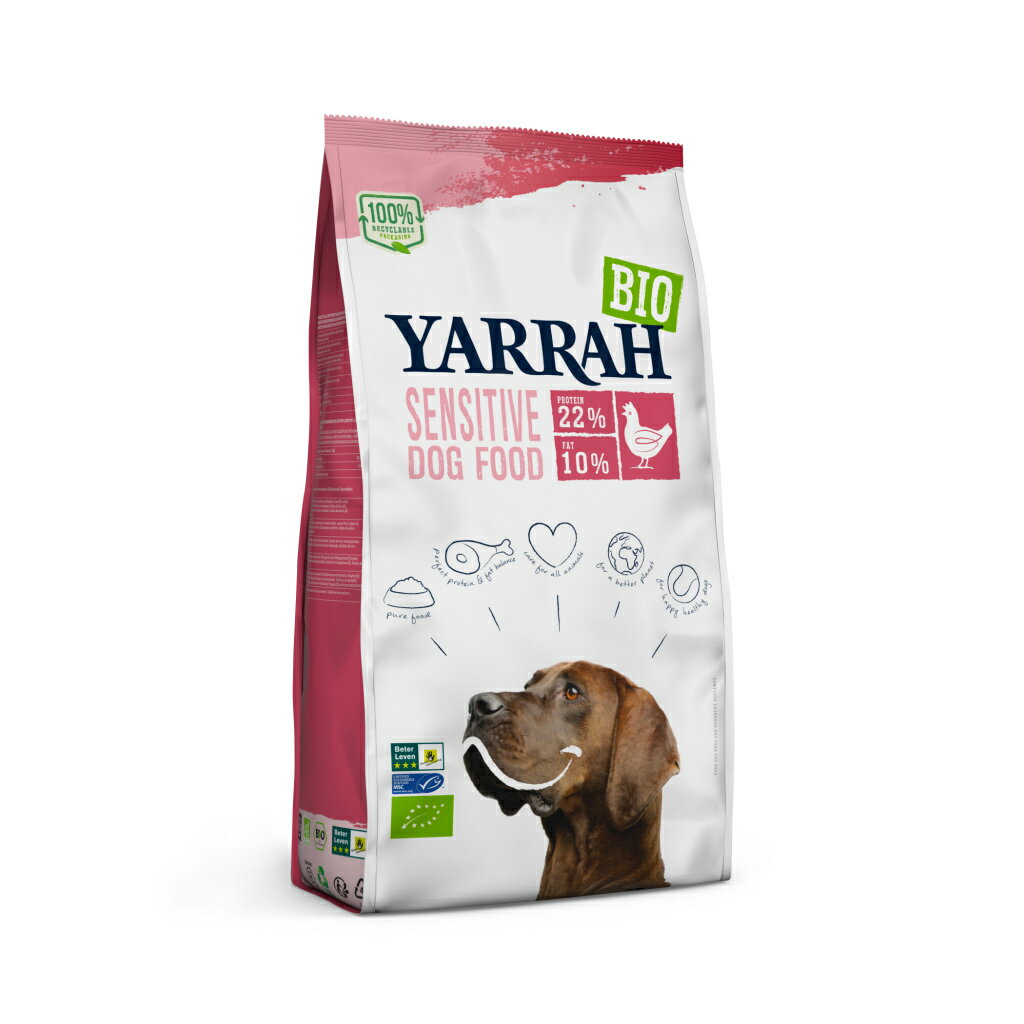 ヤラー　オーガニックドッグフードセンシティブ 10kg[YARRAH] ○