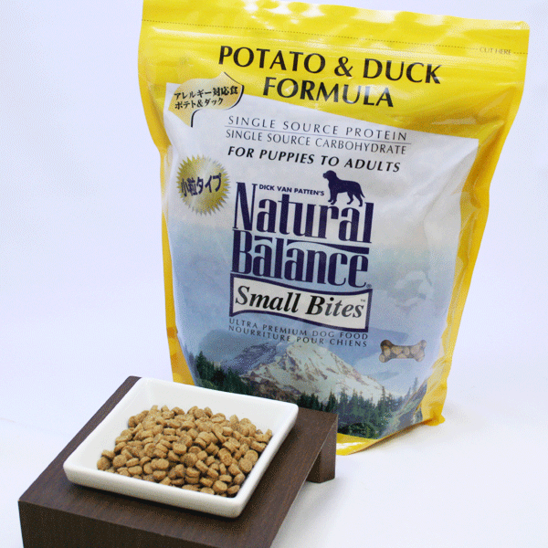 【リニューアル】ナチュラルバランス　ポテト＆ダック　小粒　2.2ポンド (1.00kg)【犬　Natural Balance グレインフリードッグフード　スモールバイツ】 ○