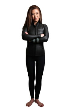 日本製　swipe wetsuits　サーファー女子のためのブランド　レディース スキン　ラバー　ロングジョンと長袖ジャケットのセット　2mm　suo ヨガ　サーフィン