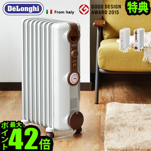 ＼MAX46倍／送料無料 デロンギ オイルヒーター【あす楽14時まで】 P10倍 特典付DeLonghi オイルヒーター JR0812暖房 暖房器具 省エネ ヒーター 暖かい 安全 ストーブ 8畳 9畳 10畳 パネルヒーター