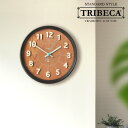 送料無料 時計 壁掛け TRIBECA Baker Wall Clockトライベッカ ベーカーウォールクロックヴィンテージ調 日本製 天然木 スイープムーブメント◇おしゃれ 掛置兼用 置き時計 デザイン 西海岸 オシャレ plywood