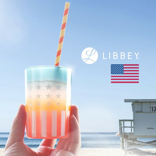 タンブラー おしゃれ かわいい ガラス GOODWARE The Stars and Stripes Tumbler ザ スターズ アンド ストライプス タンブラーLIBBEY リビー tradition acoustic コップ グラス 食器◇新生活 カフェ ギフト グラデーション アメリカ 星条旗