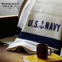 ブランケット ひざ掛け 送料無料Faribault Woolen Mill US Navy Cream【smtb-F】ファリバルト ウーレン ミルズ ウール 厚手 大判 アメリカ ブランド 星条旗 毛布 ひざ掛け 膝掛け◇あったかグッズ フェアリボー ファリボー フェアリボルト