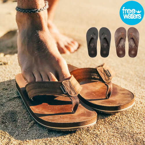 ビーチサンダル メンズ レザー 歩きやすい【あす楽14時まで】送料無料フリーウォータース オープンカントリーfreewaters OPEN COUNTRY MO-060ブランド フラット おしゃれ サスティナブル 革◇アウトドア ギフト プレゼント 父の日