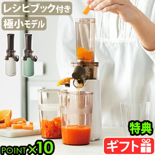   ジューサー スロージューサー コールドプレスレコルト コールドプレスジューサー ミニ RCJ-1recolte Coldpress Juicer Mini低速ジューサー レシピ付き 小型 軽量 野菜 果物