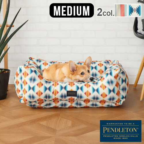 楽天plywood キッチン・インテリア雑貨ペンドルトン ペットベッド 犬 猫 洗える ふわふわ 中型犬PENDLETON Medium Kuddler 送料無料 カドラー おしゃれ クッション 洗濯機 丸洗い ペットグッズ 犬用品 猫用品◇角型 小型犬 春 夏 秋 冬 ソファ あごのせ ペット用品