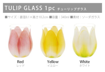 グラス おしゃれ かわいい【あす楽14時まで】Floyd TULIP GLASS 1pc フロイド チューリップ グラス 1個入りガラス ブランド ギフト プレゼント チューリップ お花 花びら 曲線 タンブラー 食器 お酒◇ジュース スタイリッシュ ポップ 赤 白 黄