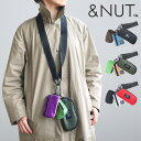 ネックポーチ 首掛け ミニポーチ ネックウォレットアンドナット スリーポーチショルダー&NUT Three Pouches Shoulderストラップ カラビナ...