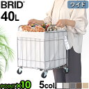 洗濯かご 大容量 ランドリーバスケット ワイヤー BRID FOLDING LAUNDRY SQUARE BASKET with CASTER 40L WIDE...