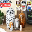 DETAIL × MIDORI KOMATSU マトリョーシカ猫 招き猫 犬 動物 人形 5個組 コマツミドリ インテリア 置物 オブジェ 木製 かわいい シュ...