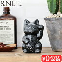 招き猫 貯金箱 500円玉 かわいい おもしろアンドナット ピギー バンク &NUT PIGGY BANK 223014左手上げ 猫 置物 開運 縁起物 陶器 ...