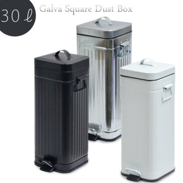 \MAX37.5倍/送料無料!【あす楽14時】 Galva Square Dust Box 30L ガルバ スクエア ダスト ボックス 30リットルごみ箱 ゴミ箱 ふた付き スリム ペダル キッチン リビング 大容量 ダストボックス 30リットル