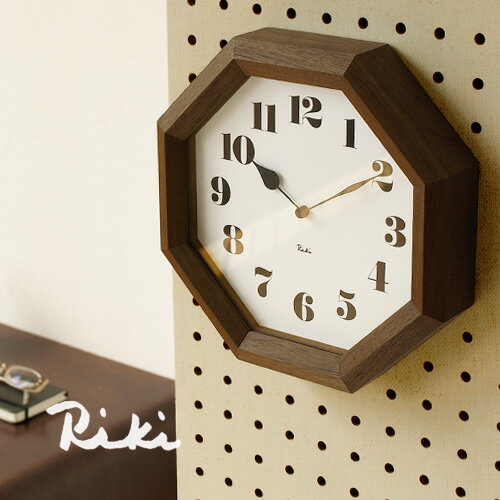  送料無料  riki watanabe 八角の時計 WR11-01 lemnos レムノス 時計 掛け時計 おしゃれ riki clock  F