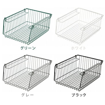 ワイヤーバスケット かご スタッキング 収納 【あす楽14時まで】STACKS WIRE STORAGE OPEN BASKET [ A4/Mサイズ ]スタックス ワイヤー ストレージ オープン バスケットキッチン収納 小物 おしゃれ◇雑誌 本 スタッキング 積み重ね 収納 オシャレ雑貨 F