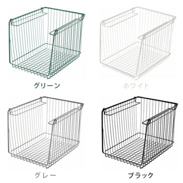 ワイヤーバスケット かご スタッキング 収納 【あす楽14時まで】STACKS WIRE STORAGE OPEN BASKET [ A4/Lサイズ ]スタックス ワイヤー ストレージ オープン バスケットキッチン収納 小物 おしゃれ◇雑誌 本 スタッキング 積み重ね 収納 デザイン F