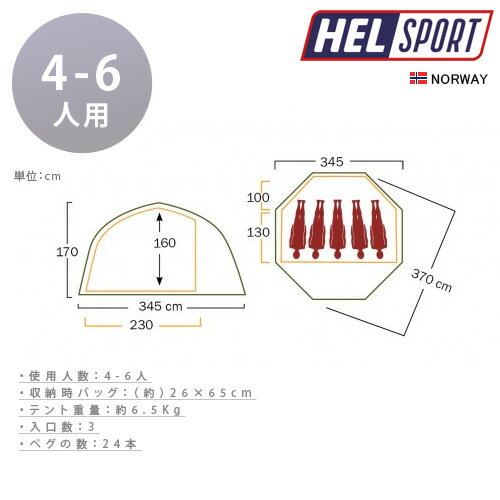 ＼MAX39倍／送料無料 正規品 テント ドーム アウトドアヘルスポート バランゲルドーム アウターテント ＋ ポールHelsport Varanger Dome Outertent + Pole [ 4-6人用 ]グランピング 北欧