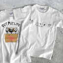 tシャツ レディース メンズ 半袖 綿100% おもしろネコポスOKOUTPUT LIFE×Chi-bee コラボ Tシャツアウトプットライフ チービー ブランド コットン おしゃれ ホワイト 白◇かっこいい F(4)