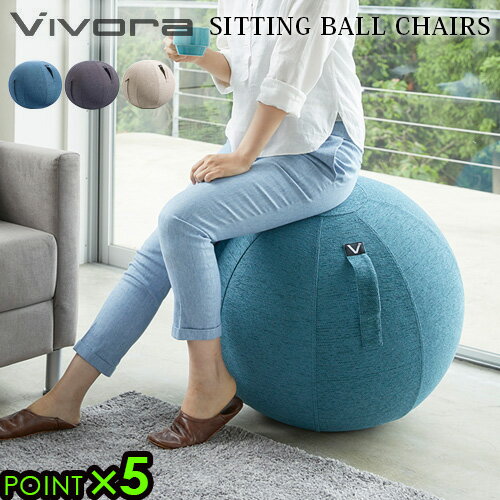 姿勢 イス クッション 65cm P5倍 送料無料Vivora SITTING BALL CHAIRS LUNO CHENILLEシーティングボール ルーノ シェニール］バランスボール アンチバースト ポンプ付き◇ スツール 折りたたみ ソファ おしゃれ 一人掛け インテリア