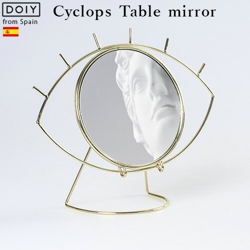 卓上ミラー おしゃれ 鏡 目 かわいい【あす楽14時まで】ドーイ サイクロプステーブルミラーDoiy CYCLOPS TABLE MIRROR ゴールドキュクロプス インテリア ブランド 洗面所 玄関 リビング シンプル◇おすすめ アンティーク 新生活 ギフト プレゼント