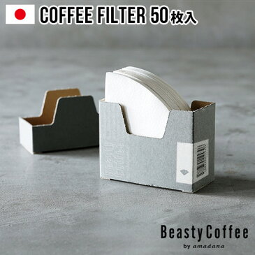 コーヒー ペーパーフィルター 円すい形 紙【あす楽14時まで】Beasty Coffee by amadana ビースティーコーヒーコーヒーフィルター ABC-F1-Wアマダナ 珈琲 シンプル ブランド 日本製 ケース ギフト ◇プレゼント 結婚祝い