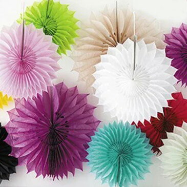 ポンポン 装飾品 飾り お誕生日 【あす楽14時まで】 メール便OK ペーパー ファン PAPER FAN 38cm【パーティー 激安 ハロウィン 飾り お誕生日 ペーパーアイテム 紙 装飾 クリスマス ブラック】(-)