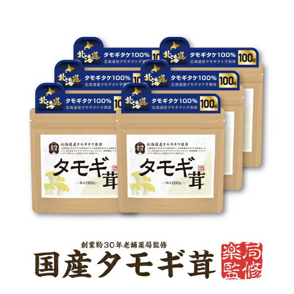【600g】『タモギ茸 粉末 100g』 北海道産 100%パウダー 100g×6個 粉末 タモギダケ タモギタケ【農薬不検出】