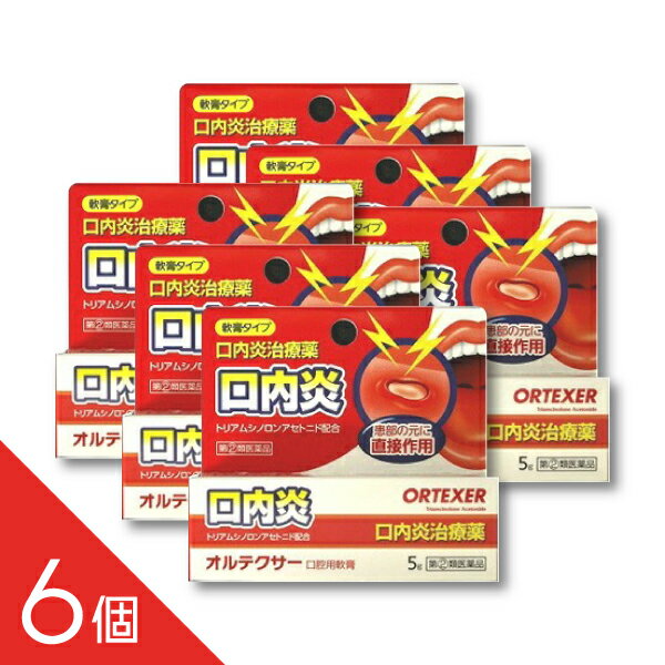 Rakuten - 【6個】『オルテクサー 口腔用軟膏 5g』│痛い口内炎に、塗って効く即効ケア │口内炎・口腔内の痛み│【※セルフメディケーション税制対象】【第(2)類医薬品】
