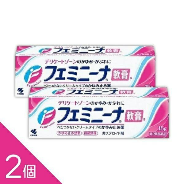 【2個】『フェミニーナ軟膏S 15g』デリケートゾーンのかゆみ・かぶれ【第2類医薬品】