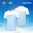 スーパーマン Tシャツ Vネック カジュアルシャツ メンズ 半袖 吸汗速乾 軽量 ドライ生地 DCコミックス 正規品 おしゃれ プレゼント MAXX マックス ...