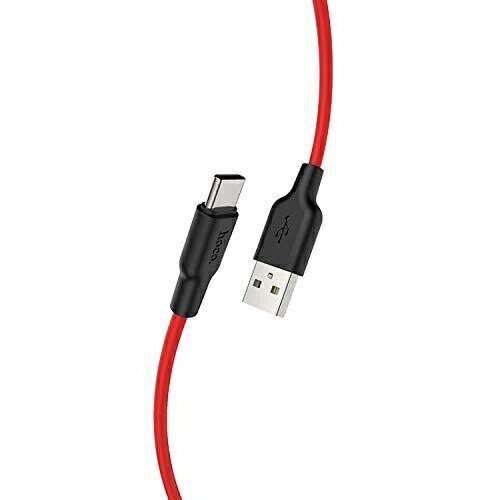日本トラストテクノロジー HOCO X21Plus シリコン充電ケーブル Type-C 2.0m レッド X21P-TC20-RD