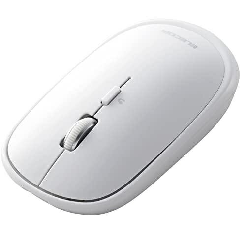 エレコム マウス/Bluetooth(ブルートゥース)/4ボタン/薄型/充電式/3台同時接続/ホワイト M-TM15BBWH