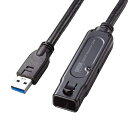 サンワサプライ USB3.2アクティブリピーターケーブル15m(抜け止めロック機構付き) KB-USB-RLK315(2)