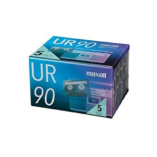 マクセル　音楽用カセットテープ「UR」　90分　UR－90N5P　1パック（5巻） 429-3804