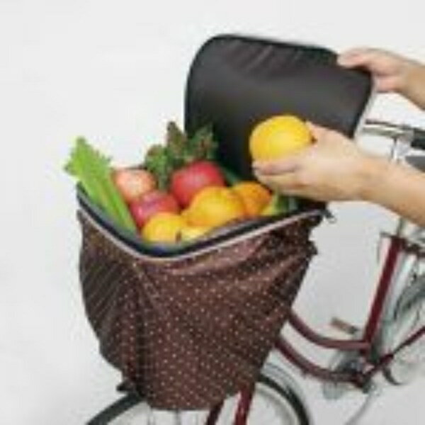 D-FMT1980 2段式 前バスケットカバー水玉 ドットブラウン