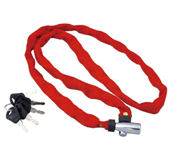 I live(アイリブ) チェーンロック （キー5本） レッド