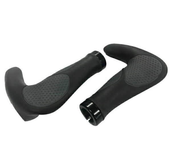 バーエンド付きグリップ BK/GRY