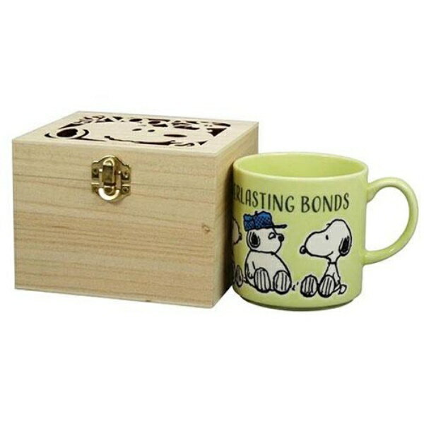 スヌーピー 木箱入りマググリーン(3)