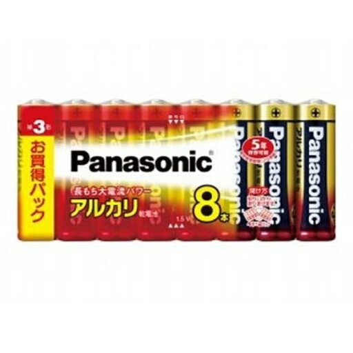 パナソニックアルカリ乾電池 単3形 8個入 LR6XJ8SW パナソニック パナソニックアルカリ乾電池 単3形 8個入 LR6XJ8SW パナソニック