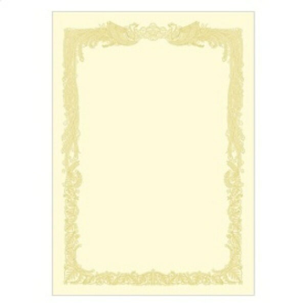 ササガワ タカ印 OA賞状用紙 クリーム A4 ヨコ書用 業務用パック 10−1168 1ケース（100枚）