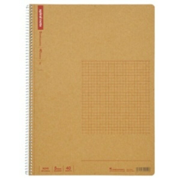 マルマン スパイラルノート ベーシック A4 5mm方眼罫 40枚 N245 1冊