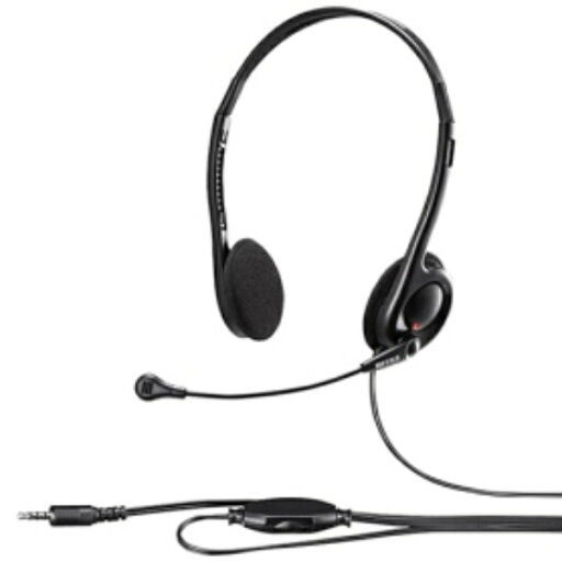 バッファロー 両耳ヘッドバンド式ヘッドセット 4極 ブラック BSHSHCS100BK 1個 バッファロー 両耳ヘッドバンド式ヘッドセット 4極 ブラック BSHSHCS100BK 1個
