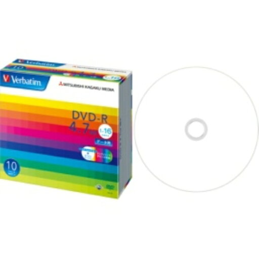 バーベイタム データ用DVD−R 4.7GB 1−16倍速 ホワイトワイドプリンタブル 5mmスリムケース DHR47JP10V1 1パック(10枚) バーベイタム データ用DVD−R 4.7GB 1−16倍速 ホワイトワイドプリンタブル 5mmスリムケース DHR47JP10V1 1パック(10枚)
