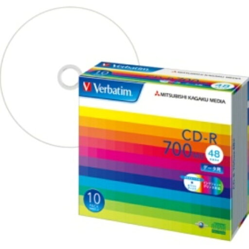 バーベイタム データ用CD−R 700MB 48倍速 ホワイトワイドプリンタブル 5mmスリムケース SR80SP10V1 1パック(10枚) バーベイタム データ用CD−R 700MB 48倍速 ホワイトワイドプリンタブル 5mmスリムケース SR80SP10V1 1パック(10枚)