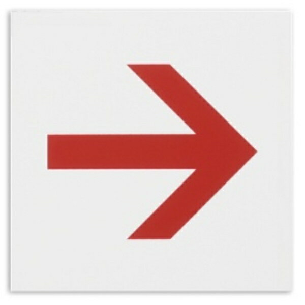 光 アクリルマット板サイン 矢印 テープ付 タテ100×ヨコ100×厚み2mm 白 KMP1051−4 1枚