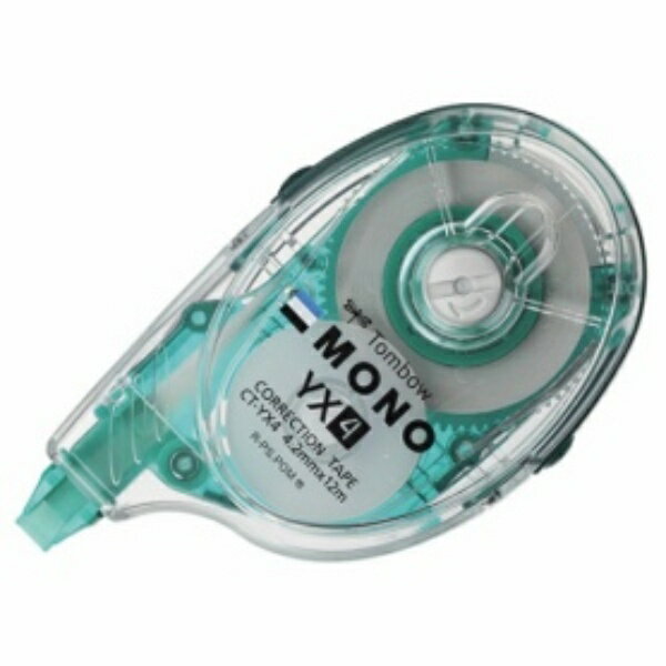 トンボ鉛筆 修正テープ モノYX4 本体 4.2mm幅×12m 緑 CT−YX4 1個