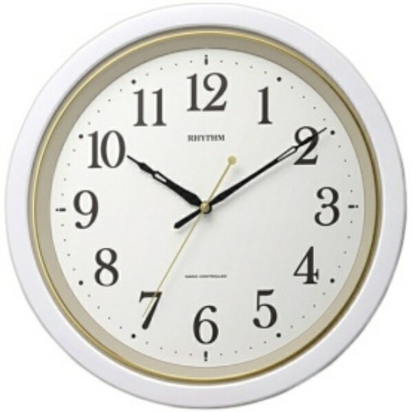 リズム 電波掛時計 フィットウェーブ564 白パール 8MY564SR03 1台